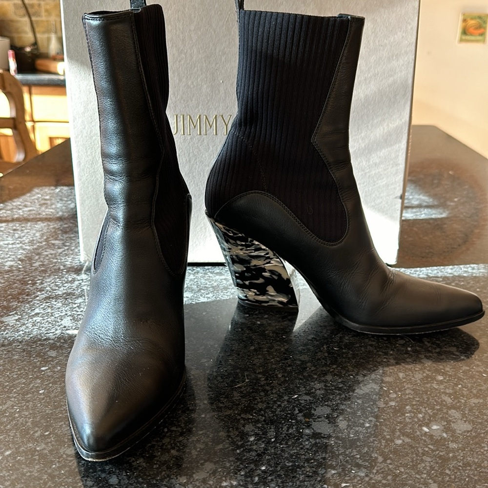 Jimmy Choo, Cuban Heel Cowboy Style Ankle Boots, 39